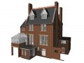 Archicad model of detailed British house.