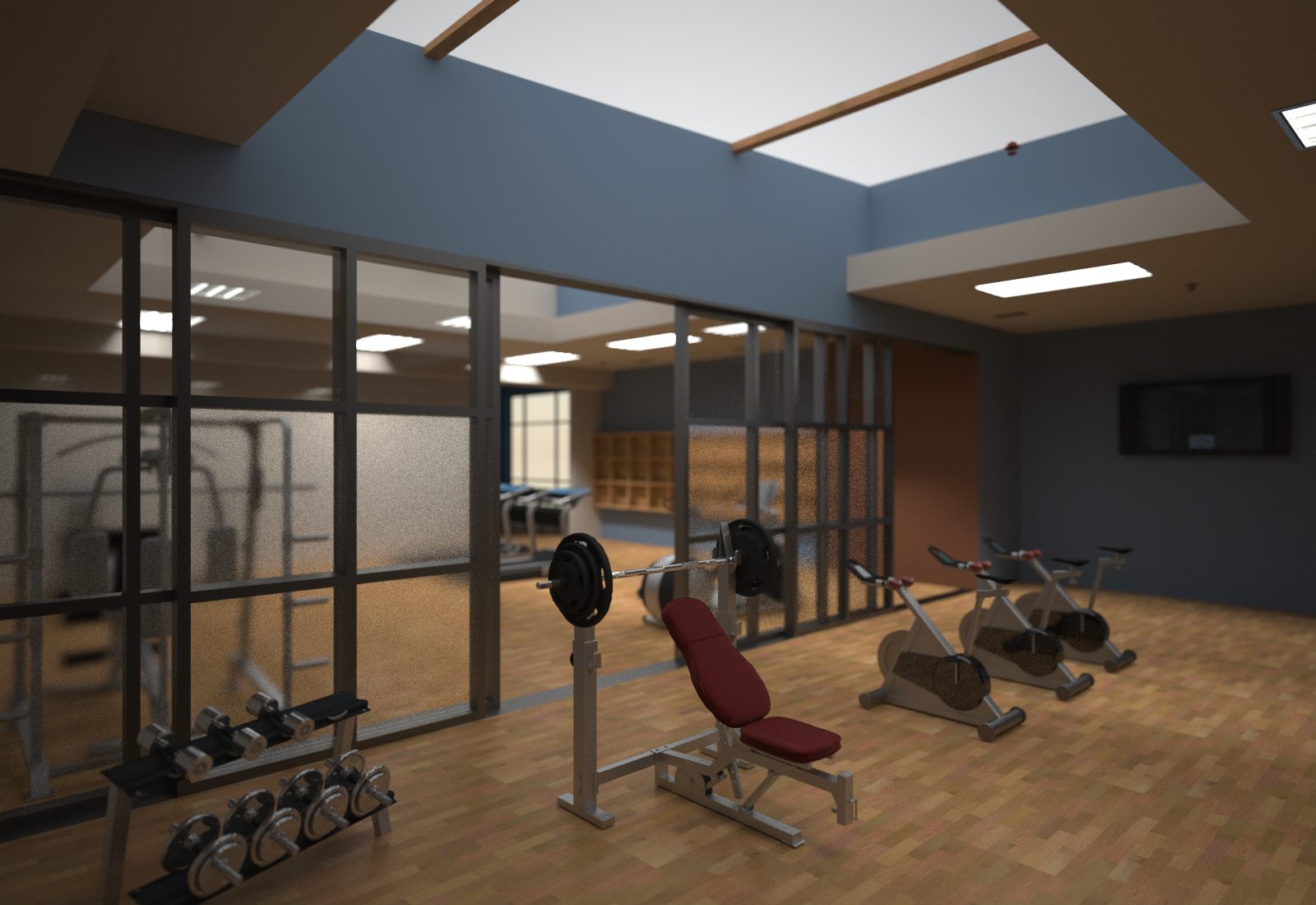 Gym  ( render of Archicad model ) by ArchicadTeam.com